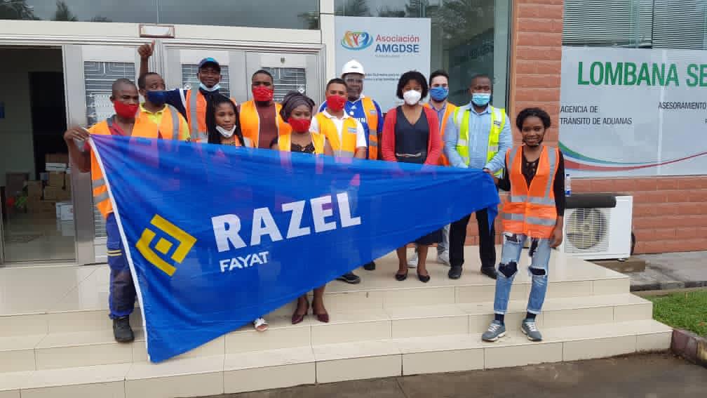 Entrega de alimentos de nuestro mayor sponsor Razel para los damnificados de Bata